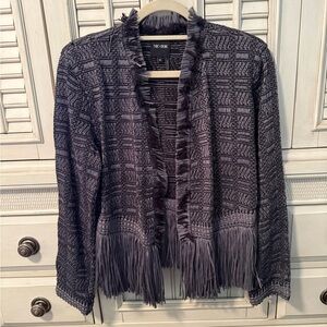 NIC+ZOE Fringe Jacket, size: M